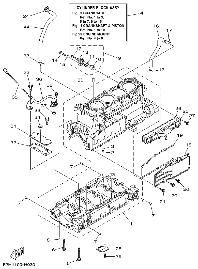Yamaha FY1800-1HF2H300EA(1)_DE CRANKCASE parts diagram
